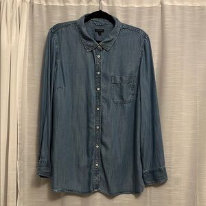 Talbots Denim Blue Button-Up Shirt